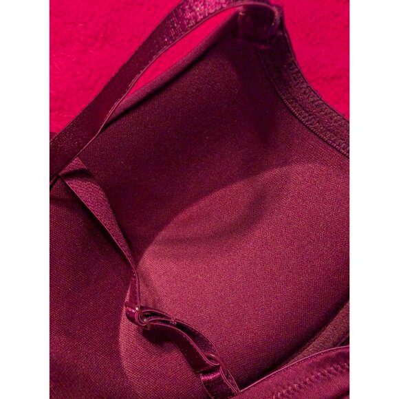Maidenform Self Expressions Push Up Bra 36B Purple Lace Underwire Padded Demi - Picture 7 of 9